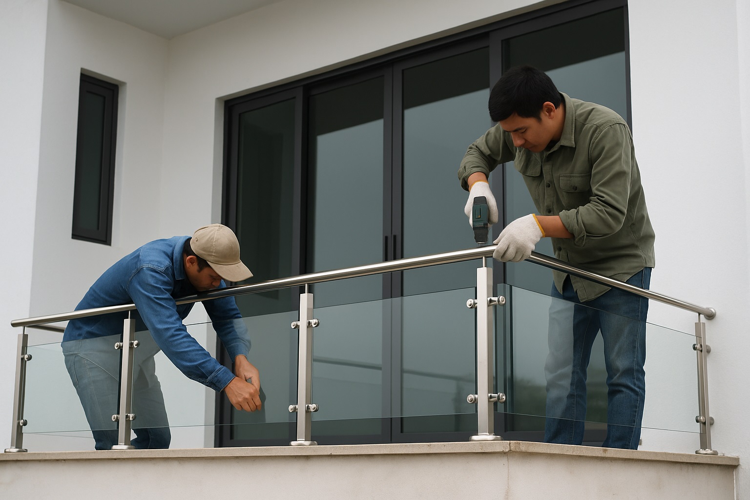 Thi công lan can ban công